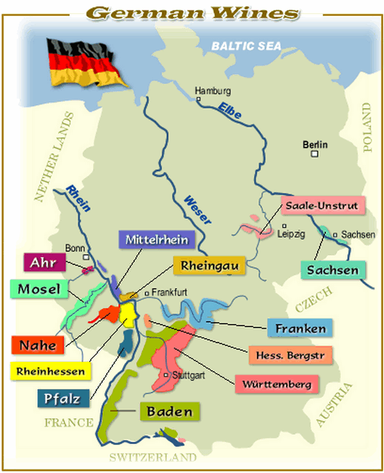 Wine regions in Germany